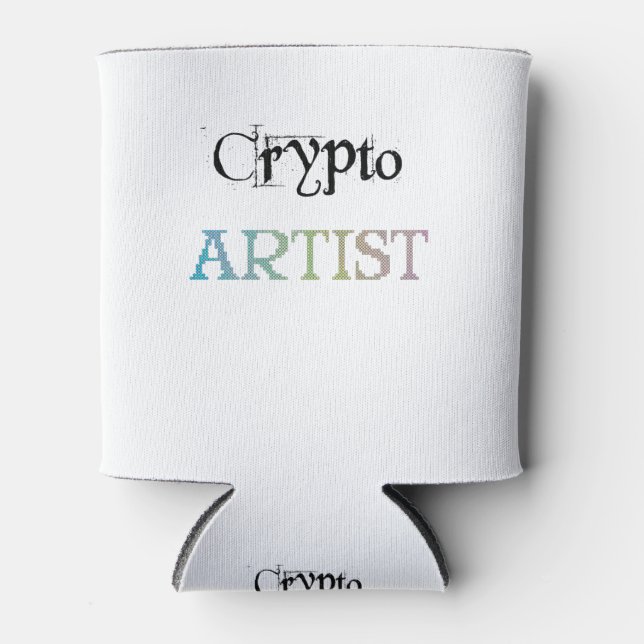 Crypto Artist Light Can Cooler (Front)