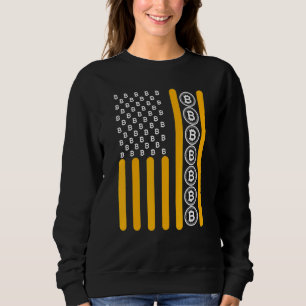 Crypto Bitcoin Cryptocurrency Blockchain Hodl Flag Sweatshirt