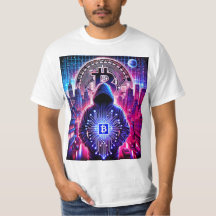 Crypto / Bitcoin Stealth T-Shirt Blue Purple