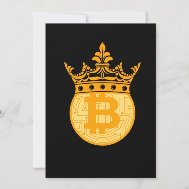 Crypto BTC Cryptocurrency Bitcoin Money Gift Invitation (Front)