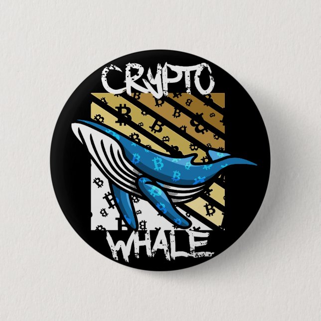 Crypto Btc Whale - Crypto coin 6 Cm Round Badge (Front)