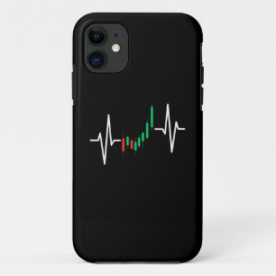 Crypto Candlestick Heartbeat EKG: Trading & Invest iPhone 11 Case