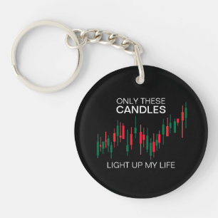 Crypto Candlesticks Personalised Key Ring