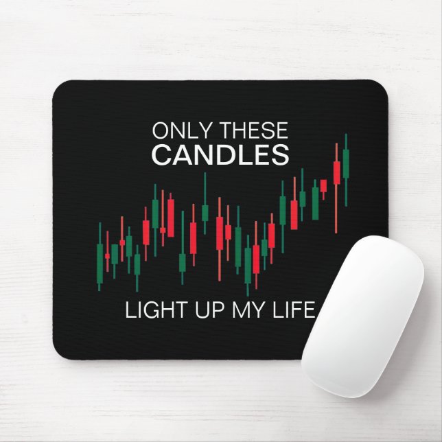 Crypto Candlesticks Personalised Mouse Mat (With Mouse)