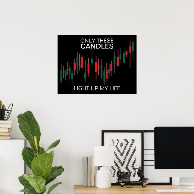 Crypto Candlesticks Personalised Poster (Home Office)