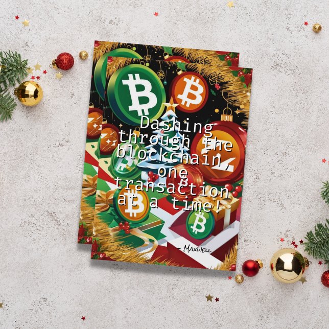 Crypto Cheer Celebrating the Holiday Season  (HODL the Joy: Crypto Christmas Cheer is Here! Holiday Card)