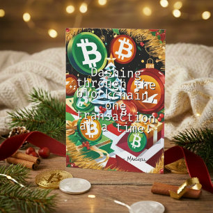 Crypto Cheer Celebrating the Holiday Season Card