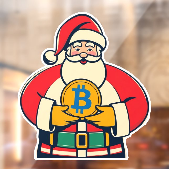 Crypto Claus Holiday Window Cling  (Sheet 2)