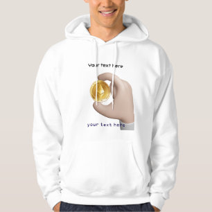 crypto coin editable quote hoodie