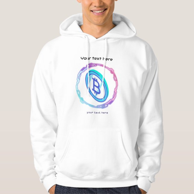 crypto  coin editable quote hoodie (Front)