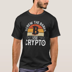 Crypto Cryptocurrency Blockchain Trader Finance  3 T-Shirt