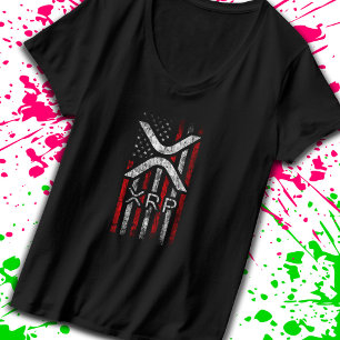 Crypto Currency - XRP Cryptocurrency - American Fl T-Shirt