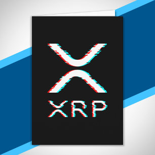 Crypto Currency XRP Glitch Cryptocurrency Meme Card