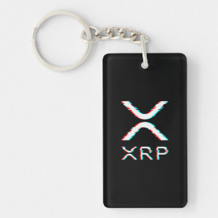 Crypto Currency XRP Glitch Cryptocurrency Meme Key Ring