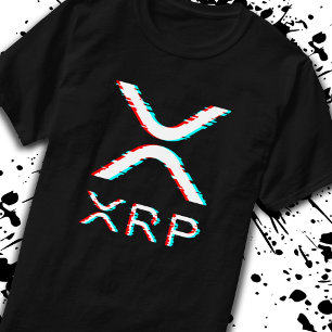 Crypto Currency XRP Glitch Cryptocurrency Meme T-Shirt