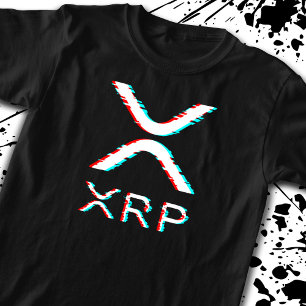 Crypto Currency XRP Glitch Cryptocurrency Meme T-Shirt