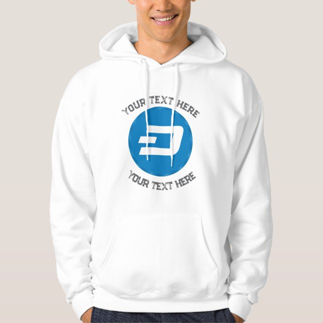 crypto d coin editable quote hoodie (Front)