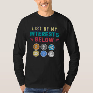 Crypto Dad Bitcoin Coin Hodl Cryptocurrency Papa T-Shirt