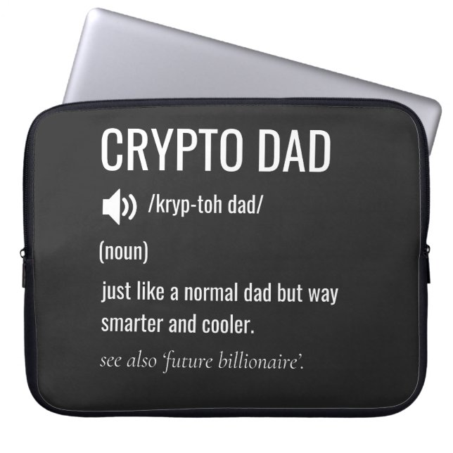 Crypto Dad Definition Bitcoin HODL Christmas Laptop Sleeve (Front)