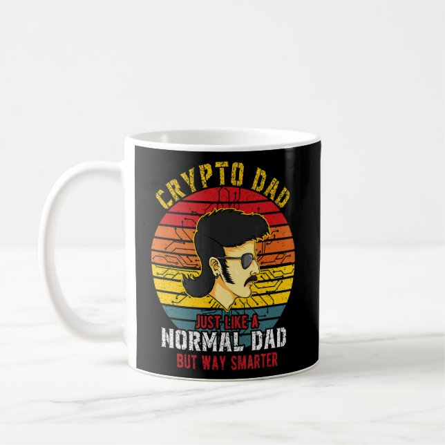 Crypto Dad Like Normal But Way Smarter  Crypto Dad Coffee Mug (Left)