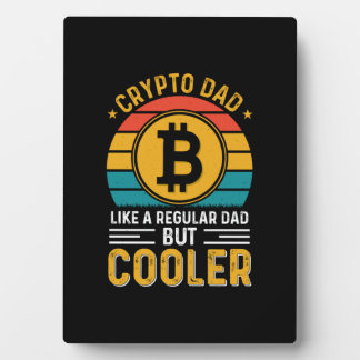 Crypto Dad Retro Sunset Plaque
