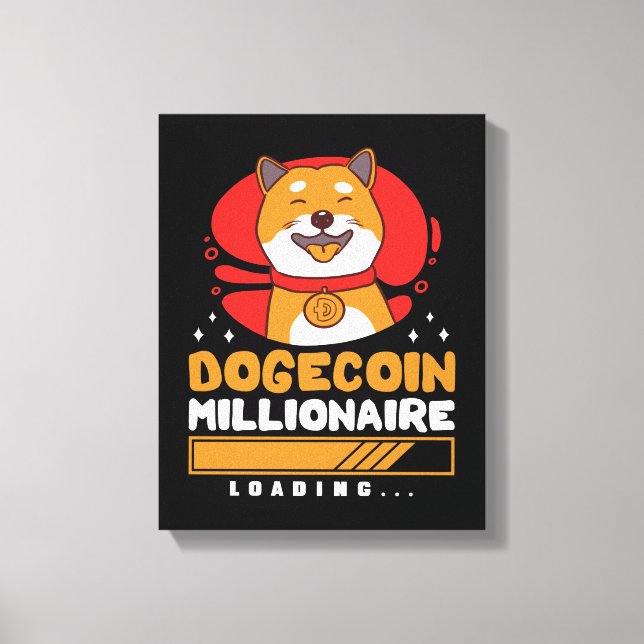 Crypto DogeCoin Millionaire Loading Canvas Print (Front)