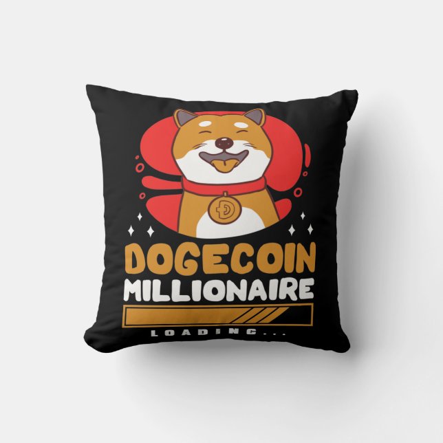 Crypto DogeCoin Millionaire Loading Cushion (Front)
