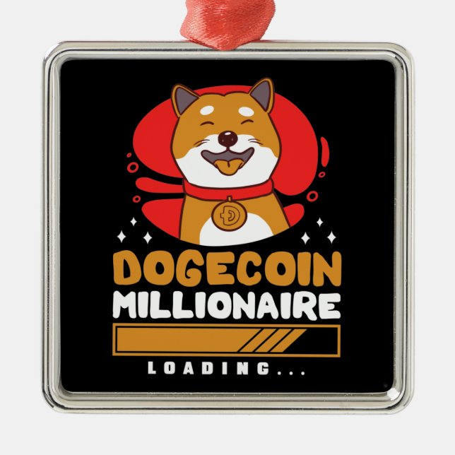Crypto DogeCoin Millionaire Loading Metal Tree Decoration (Front)