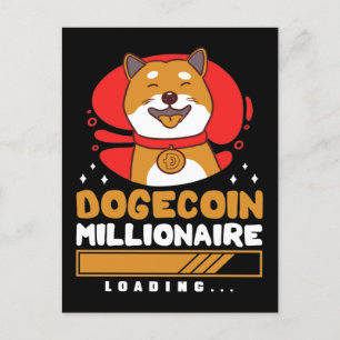 Crypto DogeCoin Millionaire Loading Postcard