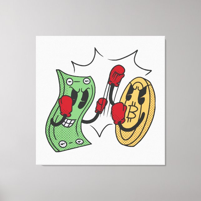 Crypto Fight Club Canvas Print (Front)