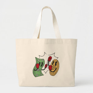 Crypto Fight Club Large Tote Bag