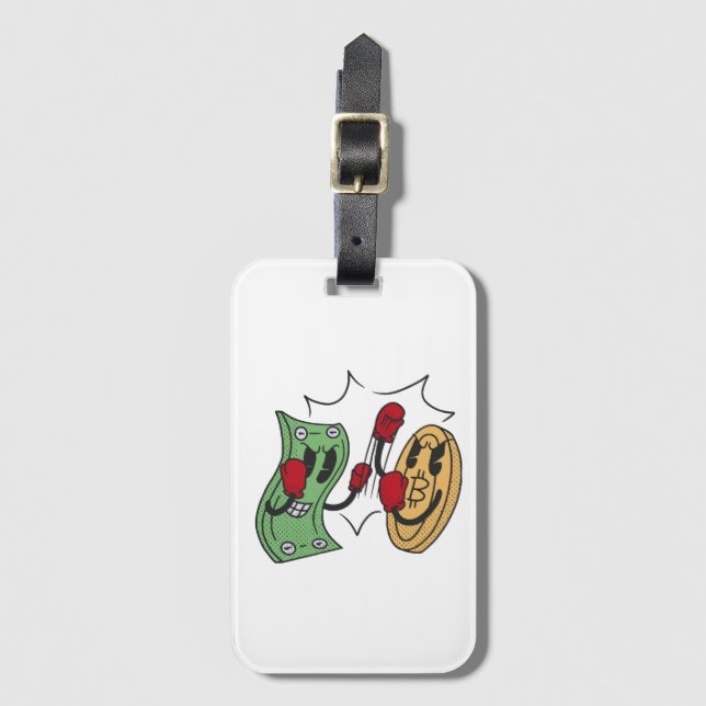 Crypto Fight Club Luggage Tag (Front Vertical)