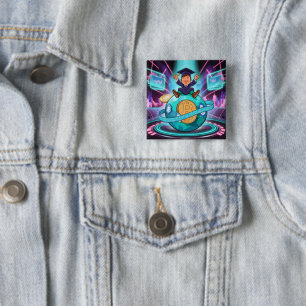 Crypto Graduation 15 Cm Square Badge