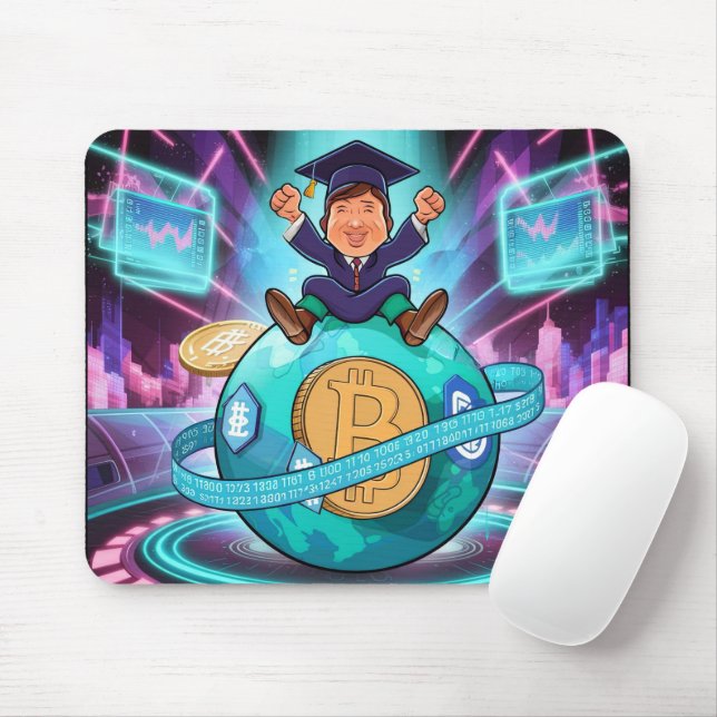 Crypto Graduation Mouse Mat (With Mouse)