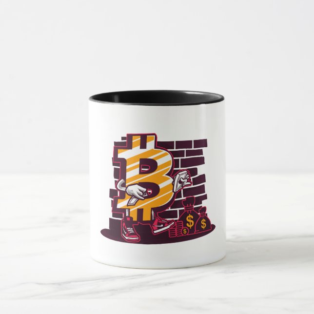 Crypto Hustler: Bitcoin Street King Mug (Center)