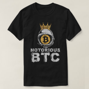 Crypto King Astronaut Bitcoin Design T-Shirt