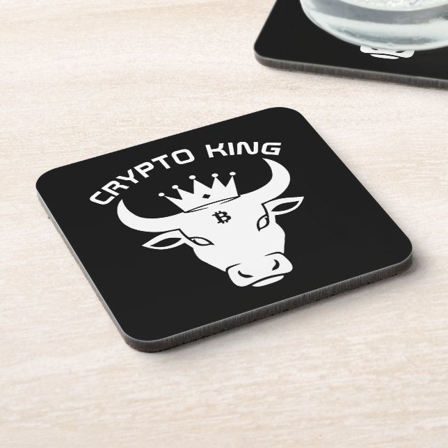 Crypto King Black Coaster (Left Side)