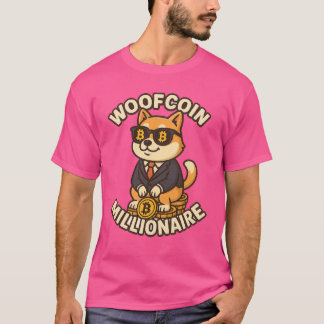 Crypto King Dog – WoofCoin Millionaire T-Shirt