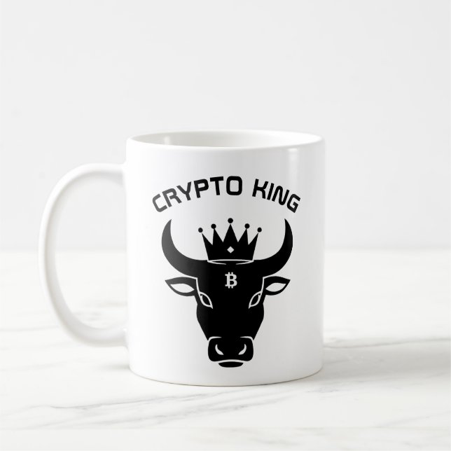 Crypto King Personalised Coffee Mug (Left)