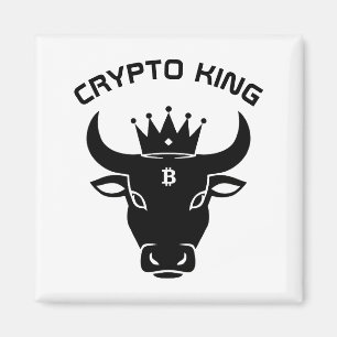 Crypto King Personalised White Magnet