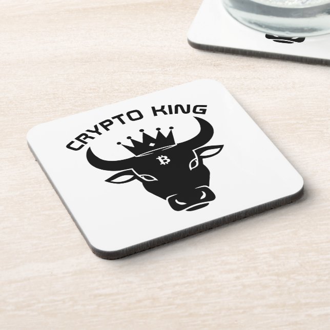 Crypto King White Coaster (Left Side)