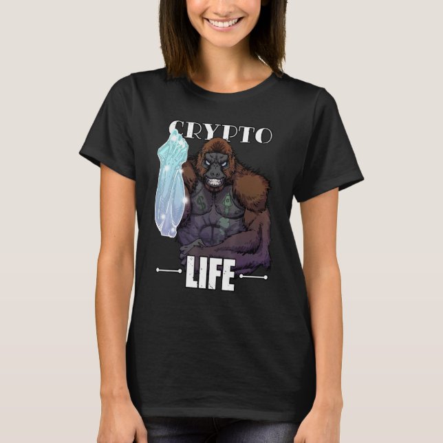 Crypto Life Diamond Hands Memes Men Women Dad Trad T-Shirt (Front)