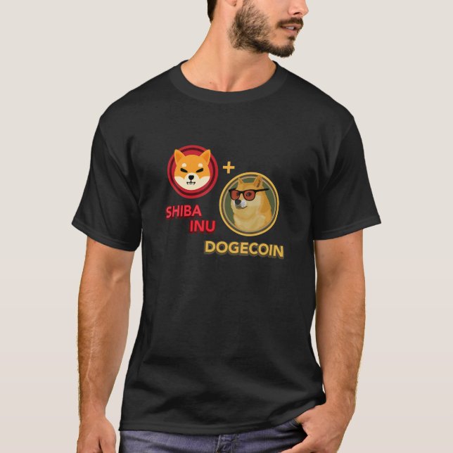 Crypto MEME SHIBA INU   DOGECOIN HODL To Be Rich M T-Shirt (Front)