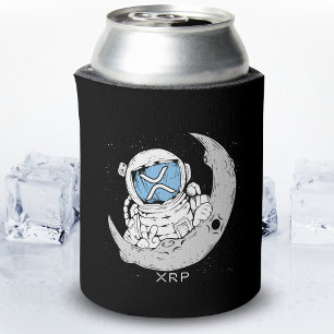 Crypto Meme XRP Cryptocurrency Cute Astronaut Moon Can Cooler