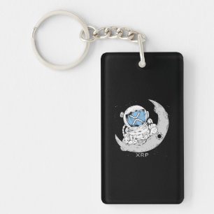 Crypto Meme XRP Cryptocurrency Cute Astronaut Moon Key Ring