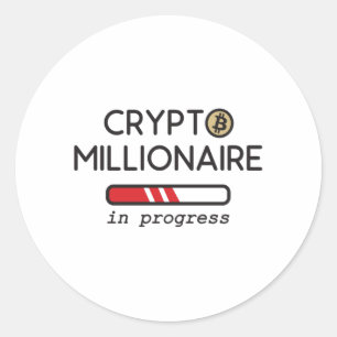 Crypto Millionaire in progress Classic Round Sticker