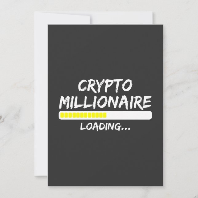 Crypto Millionaire Loading Bitcoin Invitation (Front)