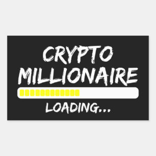 Crypto Millionaire Loading Bitcoin Rectangular Sticker