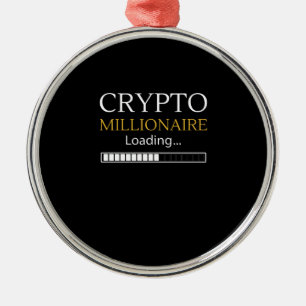 Crypto Millionaire Loading funny coin trader Metal Tree Decoration