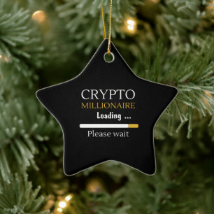Crypto Millionaire Loading funny online trading Ceramic Tree Decoration